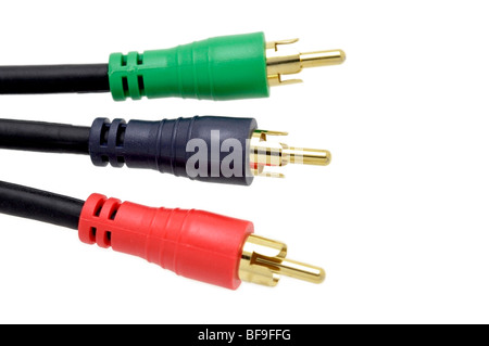 Component-Kabel-Anschlüsse - YPbPr Stockfoto