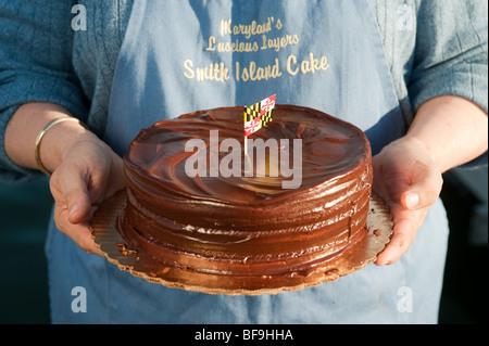 Smith Island Kuchen von Mary Ada Marshall, Tylerton Maryland Stockfoto