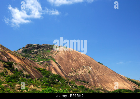 Die massiven Granit Kuppel Sibebe Felsen in der Nähe von Mbabane, Swasiland Stockfoto