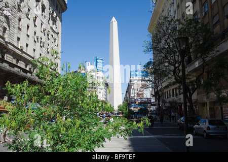 Der Obelisk, Avenida 9 de Julio, El Obelisco, Buenos Aires, Argentinien Stockfoto