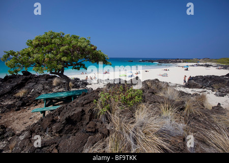Maniniowali Strand, Kua Bay, Kekaha Kai Staatspark, Insel von Hawaii Stockfoto