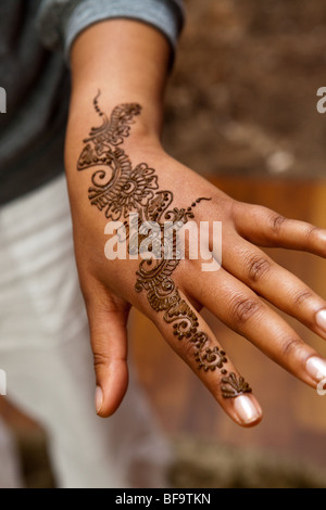 Henna auf der asiatischen Seite Stockfoto