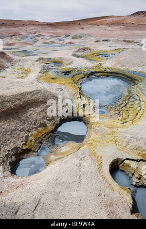 Sol de Ma Nana Geysirfeld in Eduardo Avaroa National Park im Südwesten Boliviens. Stockfoto