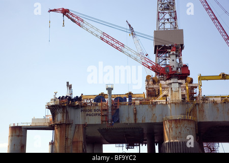 Oil Rig - stolz der Südpazifik Stockfoto