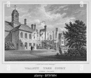 Queens' College in Cambridge – Walnut Tree Court Stockfoto