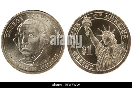 George Washington Präsidenten-Dollar-Münze. Stockfoto