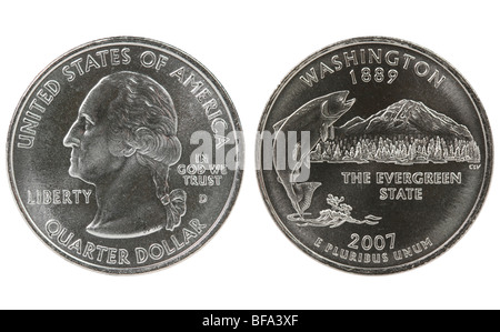 Washington State Quarter-Münze. Stockfoto