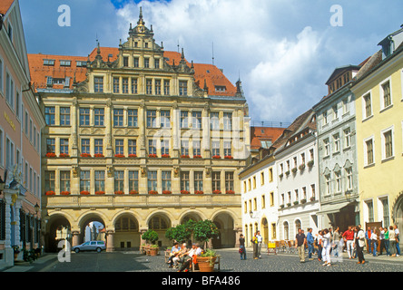 Das neue Rathaus am Untermarkt in Görlitz, Sachsen, Deutschland Stockfoto