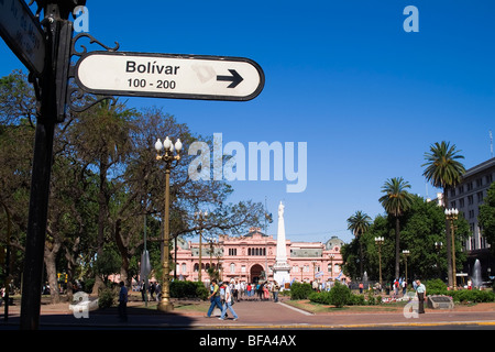 Casa Rosada, Plaza de Mayo, Buenos Aires, Argentinien Stockfoto