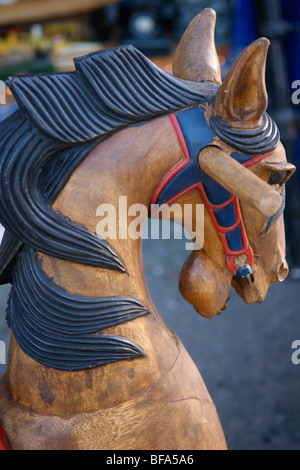 Für Kinder aus Holz Schaukelpferd Stockfoto