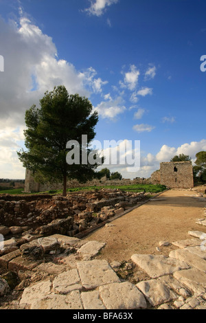 Reste der römischen Stadt Antipatris von König Herodes gebaut Stockfoto