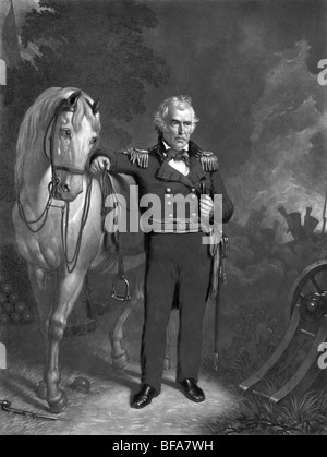 Porträt c1848 von Zachary Taylor in Militäruniform - Taylor (1784-1850) war der 12. US-Präsident (1849-1850). Stockfoto