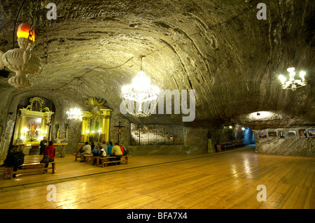 Unterirdische Kapelle in Bochnia Salzbergwerk. Polen Stockfoto