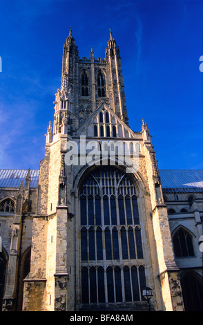 Die Kathedrale von Canterbury; Süd-West Querschiff und Central Tower Stockfoto