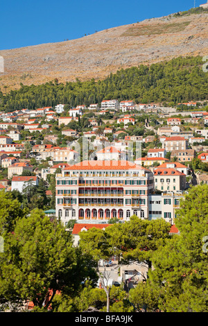 Dubrovnik mit Grand Hotel Imperial, Süd Dalmatien, Kroatien Stockfoto