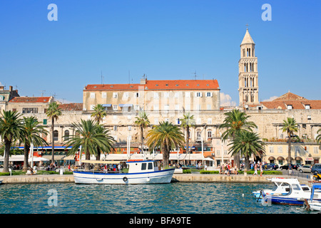 Uferpromenade in Split, Dalmatien, Zentralkroatien Stockfoto