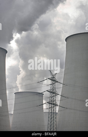 Braunkohlekraftwerk Jaenschwalde der Vattenfall Europe AG Stockfoto