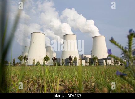 Braunkohlekraftwerk Jaenschwalde der Vattenfall Europe AG Stockfoto