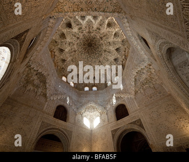 Dom, Halle der beiden Schwestern, Gericht der Löwen, Alhambra, Granada, Spanien Stockfoto