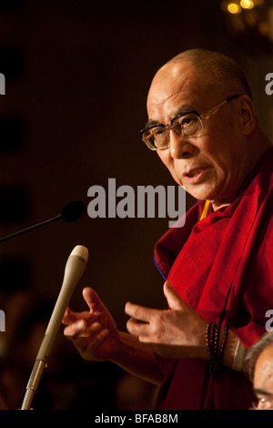 Dalai Lama Tenzin Gyatso, anlässlich einer Funktion. Stockfoto