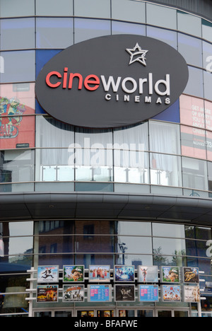 Außenseite des Cineworld Kino in Broad Street, Birmingham, West Midlands, England, UK Stockfoto