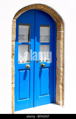 Traditionelle griechische Tür auf Kythira Insel Stockfoto