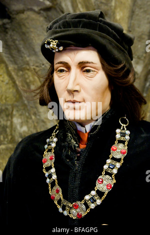 König Richard 3. Wachsfigur York Yorkshire England Stockfoto