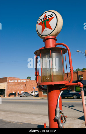 Vintage Texaco Gas Pumpe, Lakeland, Georgia, USA Stockfoto