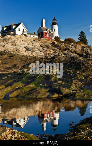 Pemaquid Point Light Station, Muscongus Bay, Bristol, Maine, USA. Stockfoto