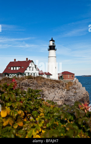 Portland Head Light Station, Cape Elizabeth, Maine, USA. Stockfoto