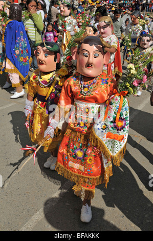 Peruanische Folklore Tanz "Los Diablos" erklärte kürzlich nationale Kulturschatz von Peru Stockfoto