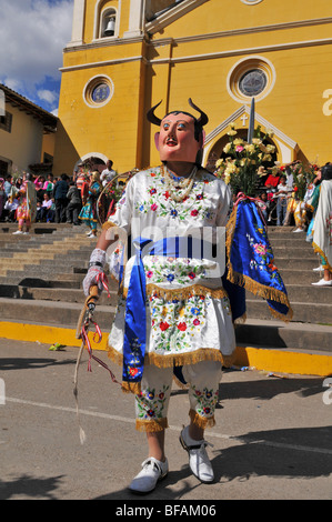 Peruanische Folklore Tanz "Los Diablos" erklärte kürzlich nationale Kulturschatz von Peru Stockfoto