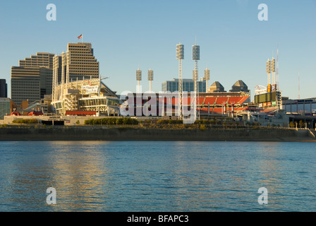 Great American Ballpark am Ufer des Ohio River ist Heimat der Cincinnati Reds Baseballteams, Cincinnati, Ohio, USA Stockfoto