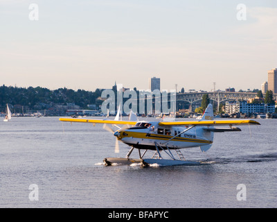 Kenmore Air amphibisch Flugzeug, Lake Union, Seattle, Washington Stockfoto