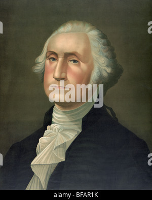 C1896 Porträt von George Washington - Washington (1732-1799) war der erste US-Präsident (1789-1797). Stockfoto