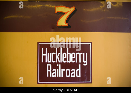 Huckleberry Railroad und Kreuzung Dorf, Flint, Michigan, Vereinigte Staaten von Amerika Stockfoto