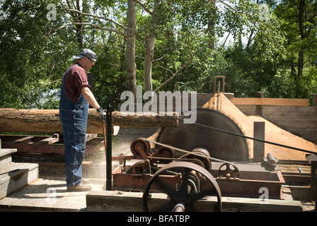 Huckleberry Railroad und Kreuzung Dorf, Flint, Michigan, Vereinigte Staaten von Amerika Stockfoto