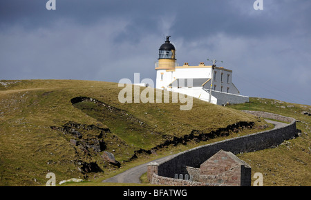 Stoner Head Leuchtturm, Assynt, Sutherland, Nordwesten Schottlands, Schottland, UK Stockfoto