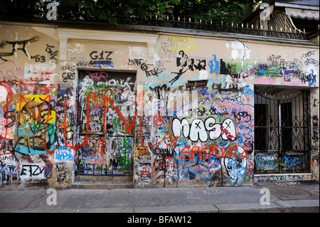 Serge Gainsbourg Haus, rue de Verneuil, Paris, France (französischer Sänger, Schauspieler, Regisseur, Foto) Stockfoto