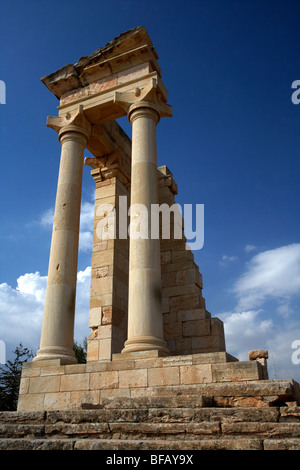 Tempel des Apollo Hylates in das Heiligtum des Apollon Ylatis bei Ausgrabungsstätte Kourion Republik Zypern Europa Stockfoto