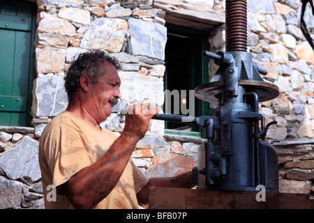 Griechenland Kykladen Sikinos Manalis Weingut Stockfoto