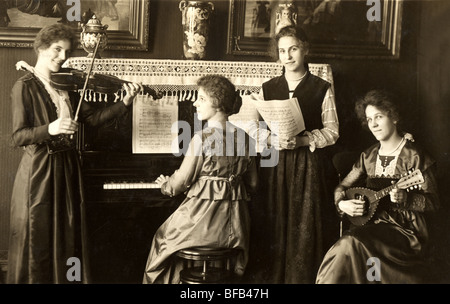 Frauen musikalisches Quartett Ensemble Stockfoto