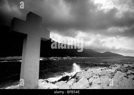 Steinkreuz im Nationalpark Mljet, Kroatien Stockfoto