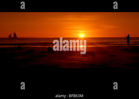 Fischer am Cable Beach in Broome, Western Australia, Australia Stockfoto