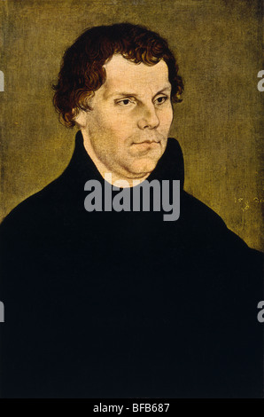 Porträt-Print von Martin Luther - Luther (1483-1546) war eine Schlüsselfigur in der protestantischen Reformation. Stockfoto