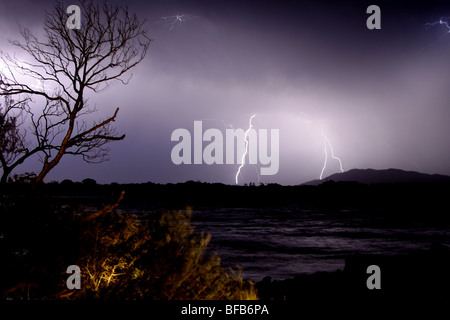 Gewitter über Queensland, Australien Stockfoto