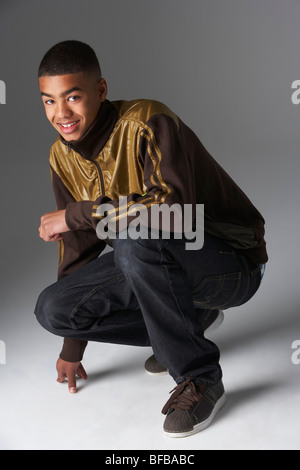 Studioportrait von modisch gekleideten Teenager Stockfoto