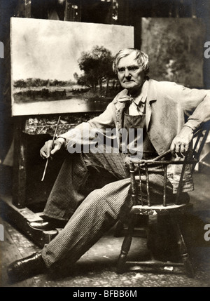 Alternde Schauspieler Joseph Jefferson im Künstleratelier Stockfoto