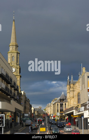 Clock Tower und High Street. Inverness. Highland Region. Schottland. UK Stockfoto