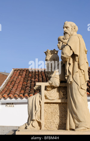 Higuera De La Sierra Huelva ein Dorf berühmt für seine drei Könige Prozessionen wie sie Bibelszenen Szenen 5. Januar ausleben Stockfoto